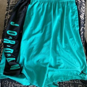 Men’s Cyan Air Jordan Shorts Size XXL